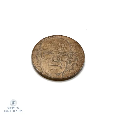 Juhlaraha, Urho Kekkonen 1975, nimellisarvo 10 mk, 500, Paino: 23,4 g