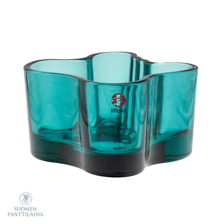 Kynttilälyhty Iittala, Aalto, korkeus 50mm, Ø 100mm, turkoosi