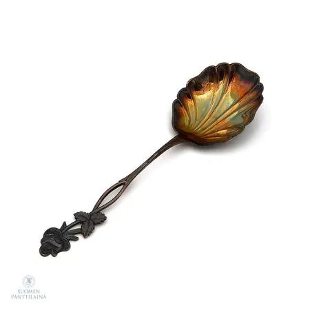 Otinlusikka, Ruusu, kaiverrettu, pituus 170mm, 813,  Paino: 27,9 g