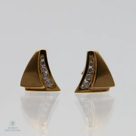 Kivikorvakorut, korkeus 9,7mm, 585br,  Paino: 1,6 g