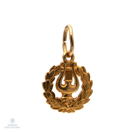 Lyyra-riipus, korkeus 16mm, 585,  Paino: 0,8 g