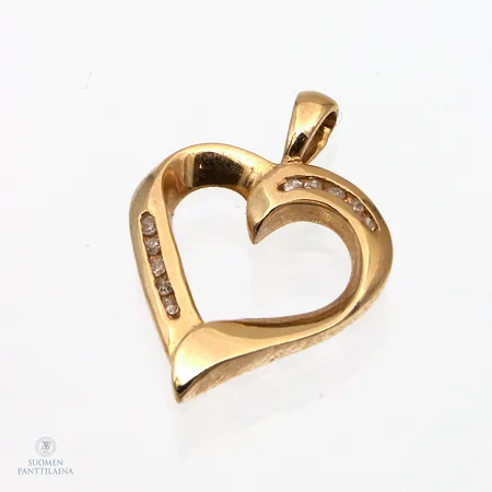 Timanttiriipus 10xn.0.005ct, korkeus 20mm, 585,  Paino: 1,5 g