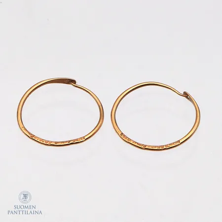Rengas-korvakorut, Ø 15mm, valmistettu 1800-luvulla, 750,  Paino: 0,7 g