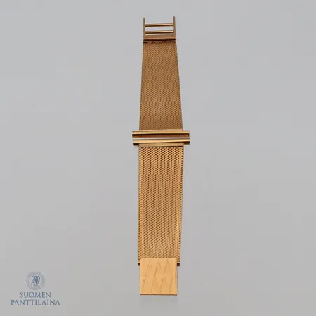 Kultakellonranneke, pituus 140mm, leveys 17-17mm, 750, Paino: 31,7 g