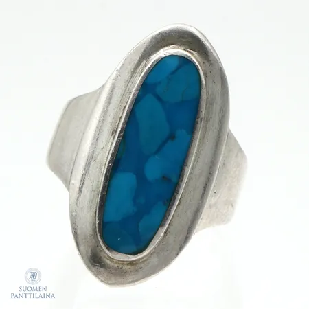 Kivisormus, koko 19¼, 925br,  Paino: 11,6 g