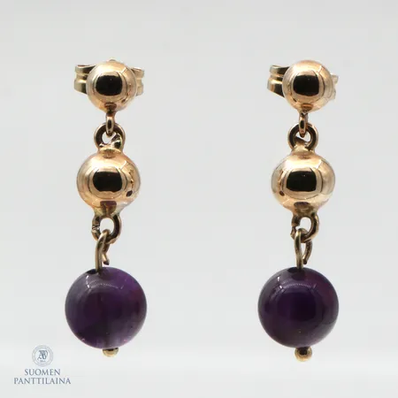 Kivikorvakorut, korkeus 24mm, 585br,  Paino: 1,4 g