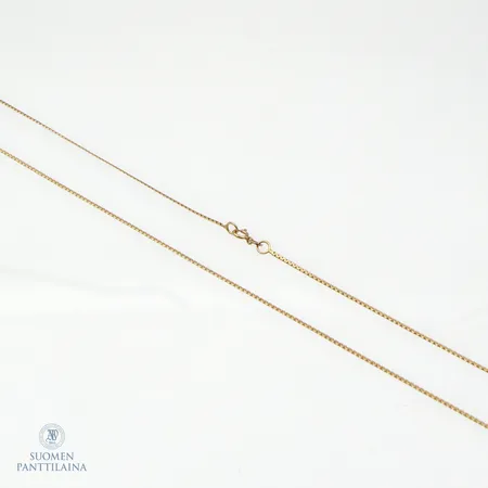 S-lenkki-kaulaketju, pituus 51cm, 585,  Paino: 2,6 g