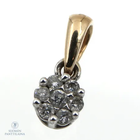 Timanttiriipus 7xn.0.01ct, korkeus 10mm, 585,  Paino: 0,4 g