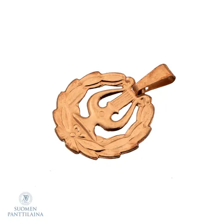 Lyyra-riipus, korkeus 22mm, 585,  Paino: 0,4 g
