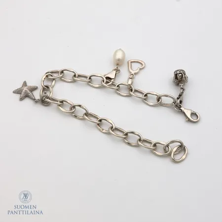 Ranneketju maskoteilla, pituus 210mm, 925br,  Paino: 18,3 g