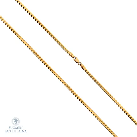Kaulaketju, pituus 50,5cm, leveys 3mm, 585,  Paino: 12,4 g