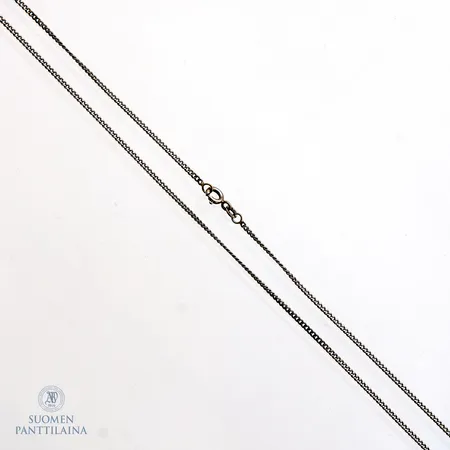 Panssarikaulaketju, pituus 44,5cm, 585 valkokulta,  Paino: 4,7 g