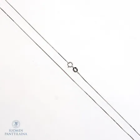 Venetsia-kaulaketju, pituus 40,5cm, 585 valkokulta,  Paino: 0,9 g