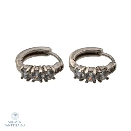 Kivikorvarenkaat, Ø 14mm, 925br,  Paino: 2,8 g