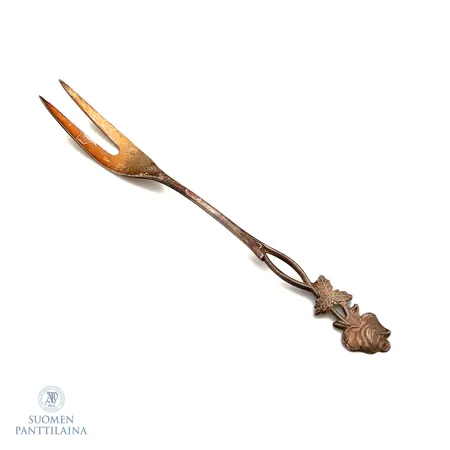 Leikkelehaarukka, pituus 123mm, kaivererttu, Ruusu, 813,  Paino: 7,5 g