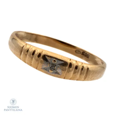 Timanttisormus 1xn.0.005ct, koko 16, 585,  Paino: 0,8 g