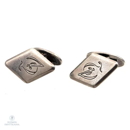Kalvosinnapit, kaiverrettu, mitat 23x16mm, 813br,  Paino: 10,9 g