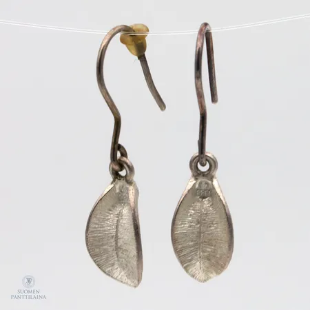 Korvakorut, Lumikukka, Kalevala Koru, korkeus 31mm, 925,  Paino: 1,8 g
