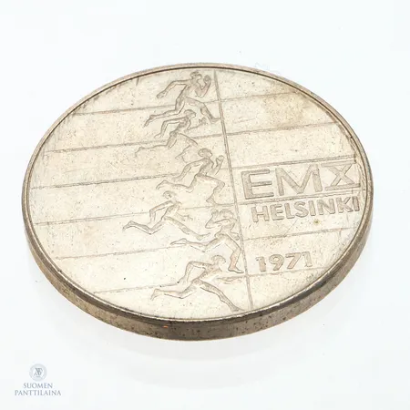 Juhlaraha Suomi 10mk 1971 EMX helsinki, 500, Paino: 24,4 g
