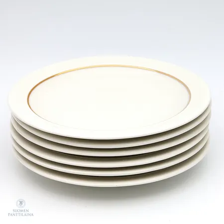 Kuusi pullalautasta, Harlekiini, Arabia, Design Inkeri Leivo, Ø170mm, 