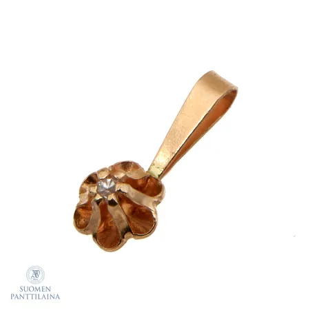 Timanttiriipus 1xn.0.005ct, korkeus 10mm, 585,  Paino: 0,2 g
