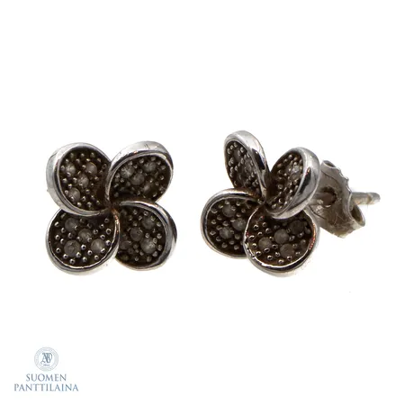 Kivikorvakorut, korkeus 9mm, 925br,  Paino: 1,5 g