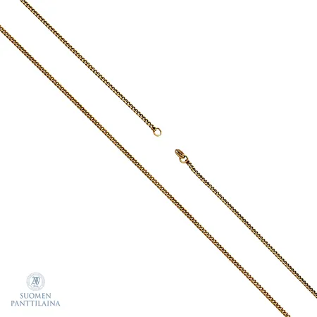 Panssarikaulaketju, lukko puuttuu, pituus 71cm, leveys 2mm, 585,  Paino: 9 g