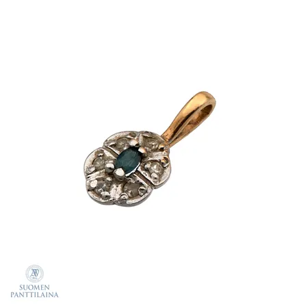 Diana-riipus timanteilla 6xn.0.01ct, korkeus 13mm, 585br kelta- ja valkokulta,  Paino: 0,4 g