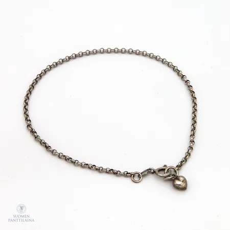 Nilkkaketju, pituus 25,5cm, 925, Paino: 4,2 g