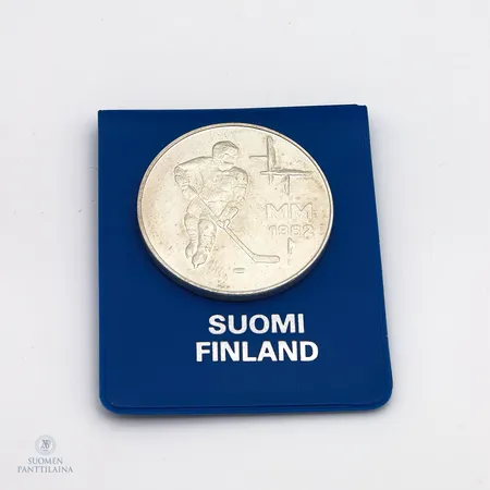 Juhlaraha, Jääkiekon MM-1982, nimellisarvo 50mk, 500, Paino: 23,1 g