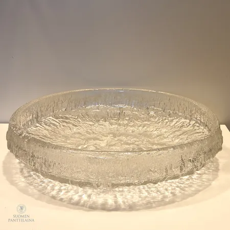 Tarjoulukulho Iittala, Lunaria, Tapio Wirkkala, Ø 40cm, kirkas, valmistettu 1971-92