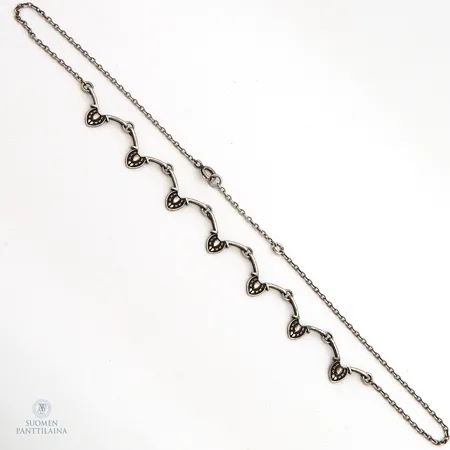 Kaulakoru Kalevala, Helinä, pituus 42-45cm, 925,  Paino: 8,6 g