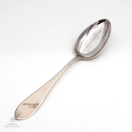 Ruokalusikka, kaiverrettu, pituus 200mm, 813,  Paino: 40,5 g