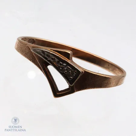 Timanttisormus 2xn.0.005ct, koko 17, 585,  Paino: 1,4 g