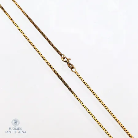 Venetsia-kaulaketju, pituus 70cm, leveys 1mm, 585,  Paino: 9 g