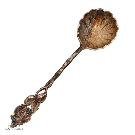 Sokerilusikka, Ruusu, pituus 135mm, 813,  Paino: 19,6 g