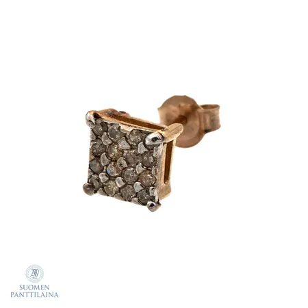 Timanttikorvakoru 16xn.0.005ct, 585,  Paino: 0,7 g
