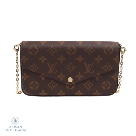 Olkalaukku Louis Vuitton Pochette Félicie Monogram Chain Bag, M81896, Made in France, mitat 21x12x3cm, ostettu 12/2023 Louis Vuitton Helsinki, vetoketjullinen pikkutasku puuttuu, napissa käytön jälkiä, irrottettava ketju, dustbag ja alkuperäinen laatikko. Paino: 0 g