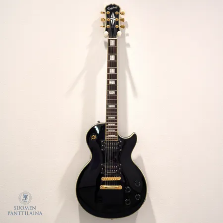 Sähkökitara, Epiphone Les Paul, Ebony, made in korea, serial U04121830, kovakanto laukku Ei lähetetä