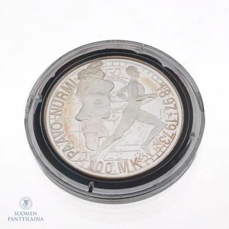 Juhlaraha Paavo Nurmi 1997, nimellisarvo 100mk, 925, Paino: 23,7 g