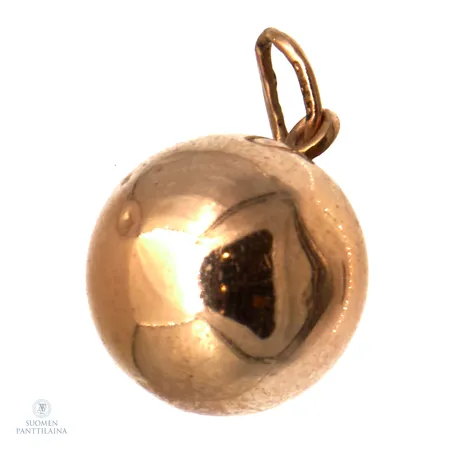 Pallo-riipus, käytön jälkiä, korkeus 19mm, 585,  Paino: 1,1 g