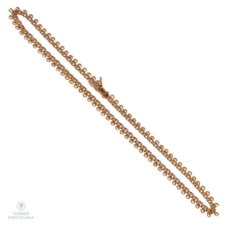 Juhla-Bismarch-kaulaketju, pituus 43cm, 585,  Paino: 10,7 g