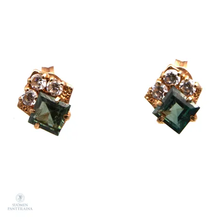 Kivikorvakorut, korkeus 10mm, 585br,  Paino: 1,5 g