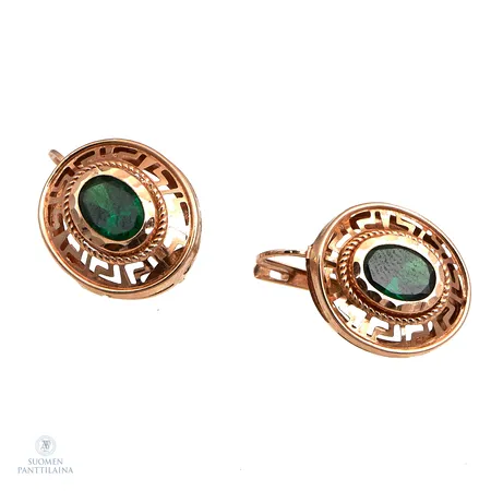 Kivikorvakorut, korkeus 21mm, 585br,  Paino: 2,9 g