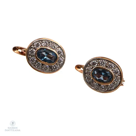 Kivikorvakorut, korkeus 13mm, 585br,  Paino: 3,4 g