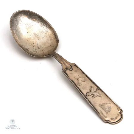 Kummilusikka, kaiverrettu, pituus 137mm, 813h,  Paino: 31,8 g