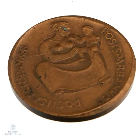Keräilymitali, Postisäästöpankki, 1886 1961, pronssia