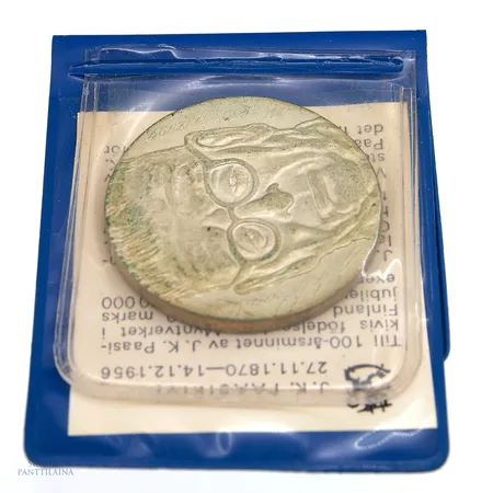 Juhlaraha, J.K Paasikivi, 100 vuotta 1970, nimellisarvo 10mk, 500, Paino: 22,9 g