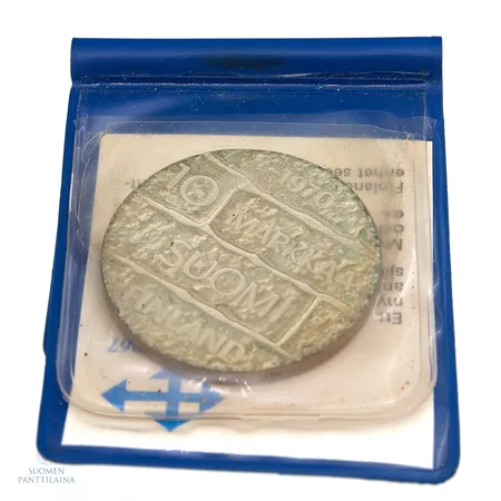 Juhlaraha, J.K Paasikivi, 100 vuotta 1970, nimellisarvo 10mk, 500, Paino: 22,8 g