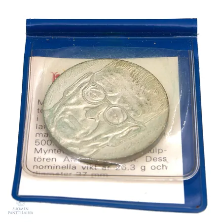 Juhlaraha, J.K Paasikivi, 100 vuotta 1970, nimellisarvo 10mk, 500, Paino: 22,7 g